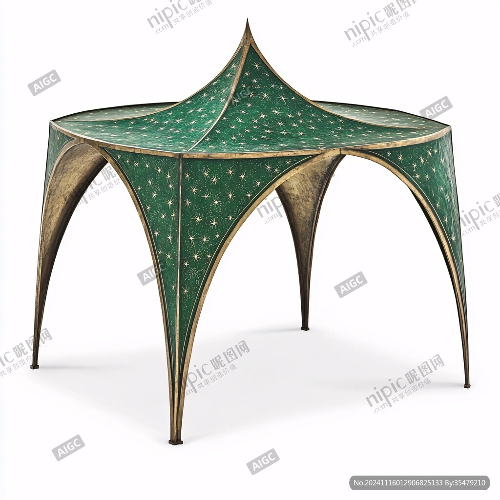 绿色花布印花帐篷