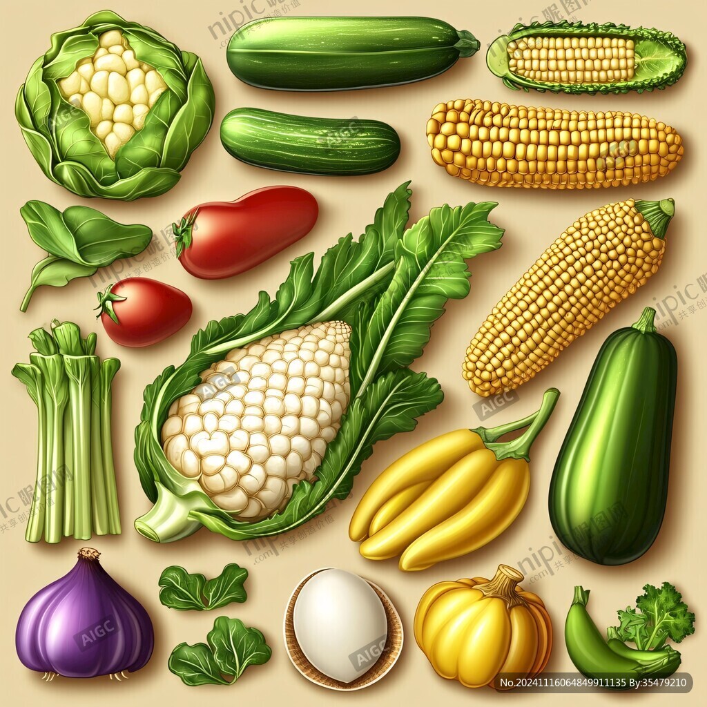 手绘蔬菜素材