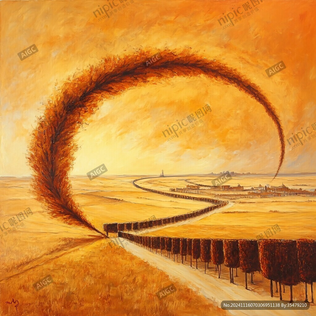 欧式装饰画时光隧道