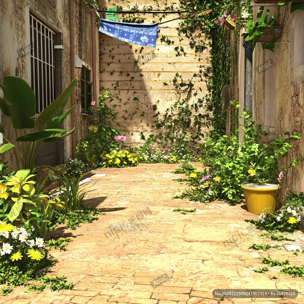 影视小品庭院背景