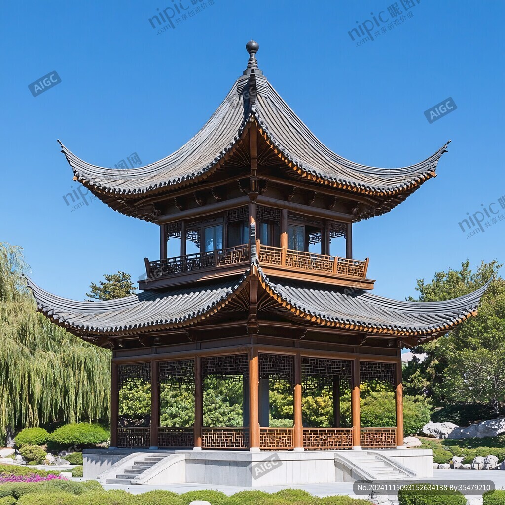 中式亭子园林建筑