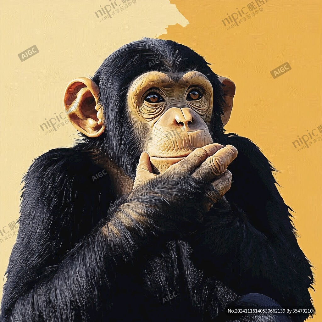 猴先生做邀请手势头像