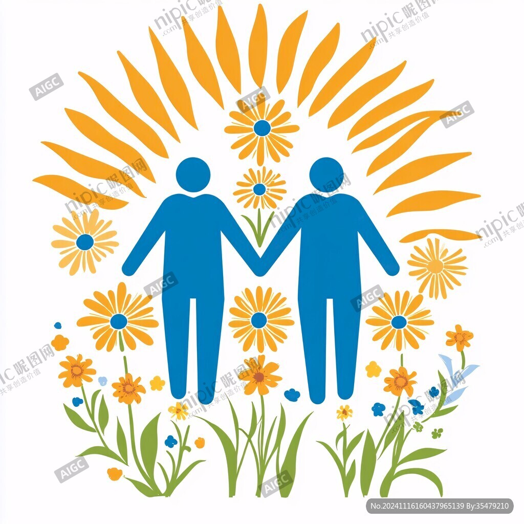 健康一家人剪影