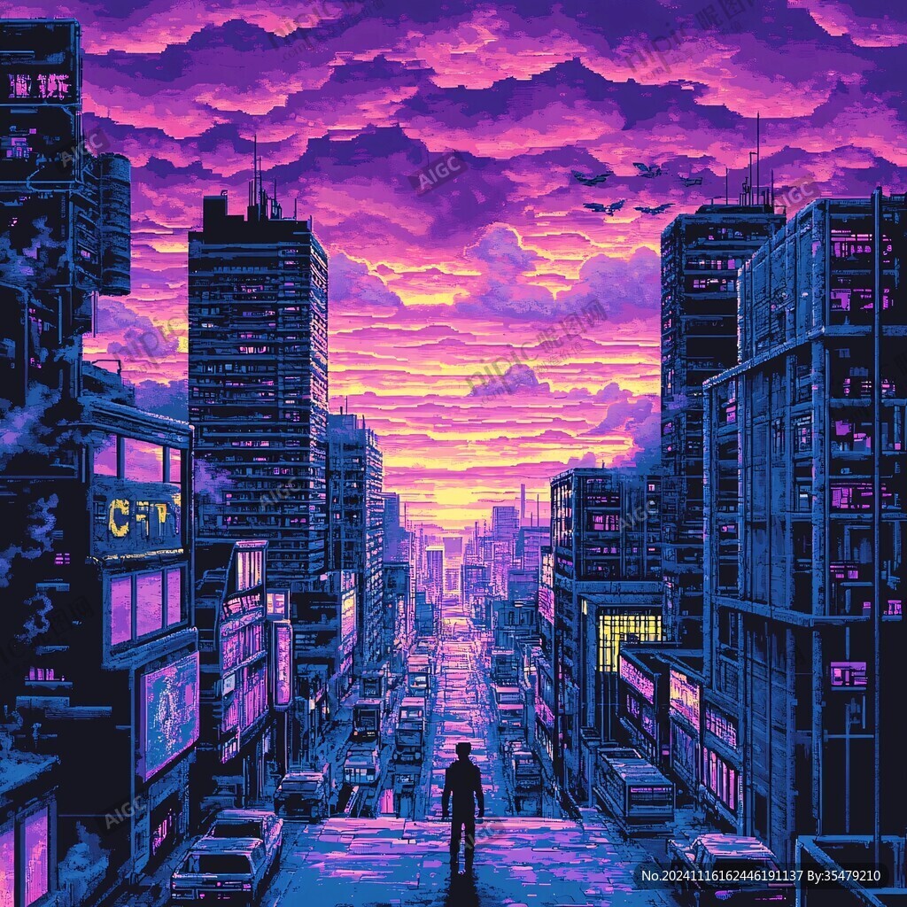 赛博朋克装饰画