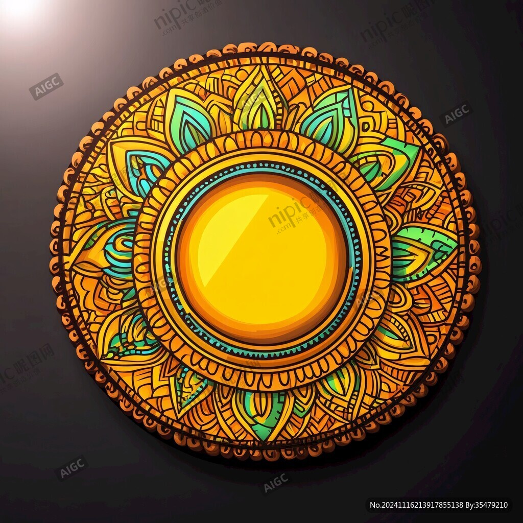 金色盘子装饰图