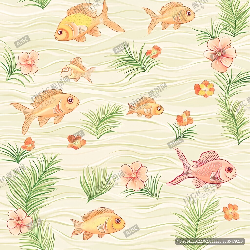 海底世界面料花型