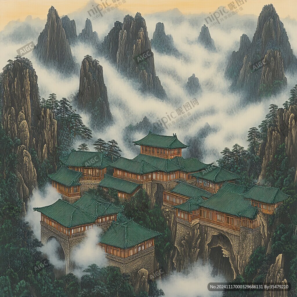 九华山酒店装饰画