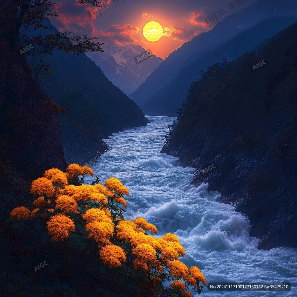 长江天险河岸湍流