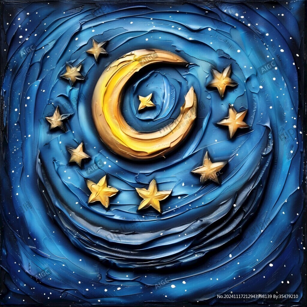 梦幻夜晚立体画