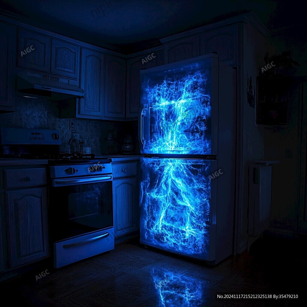 彩灯天然冰箱寒气