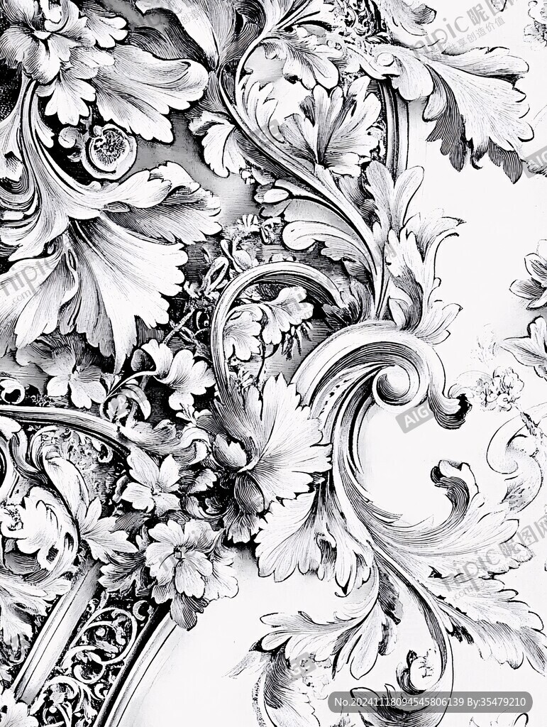 3d欧式花纹底纹