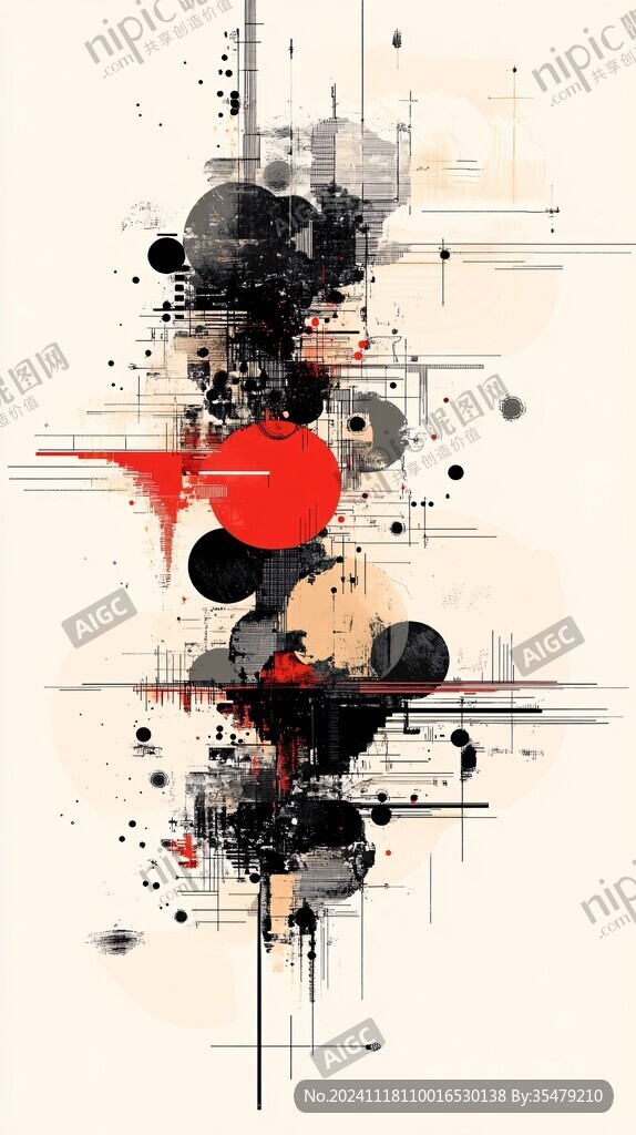 结合色块水墨元素