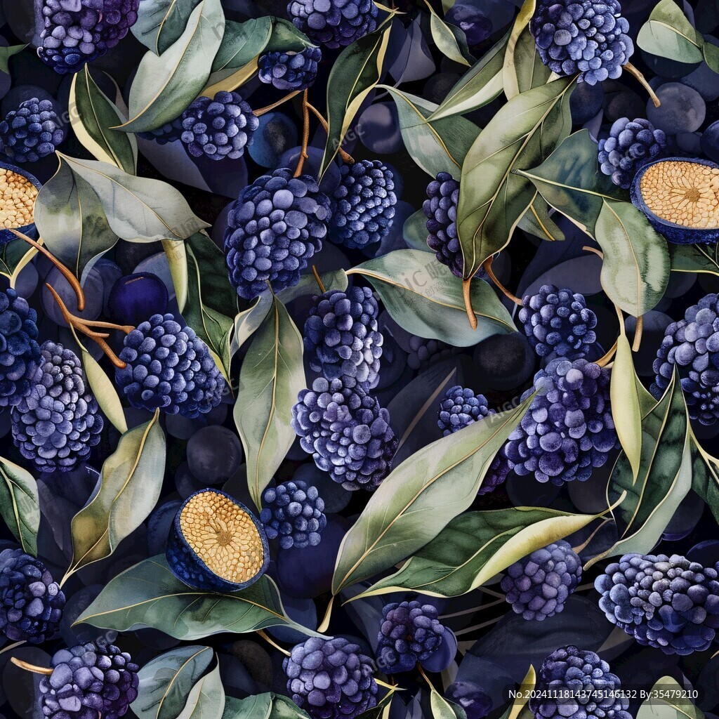 装饰画蓝莓