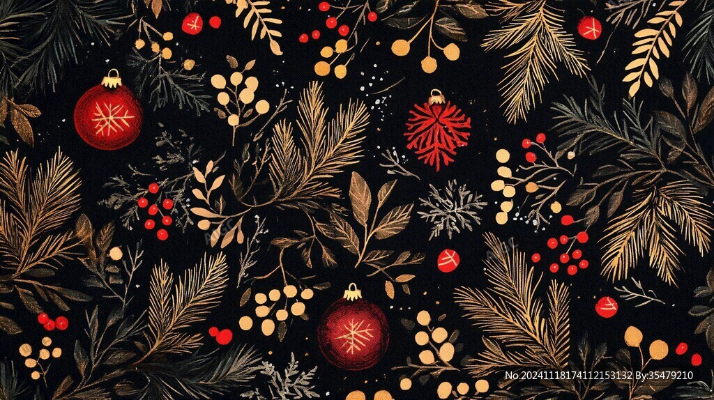 圣诞节艺术壁纸模板