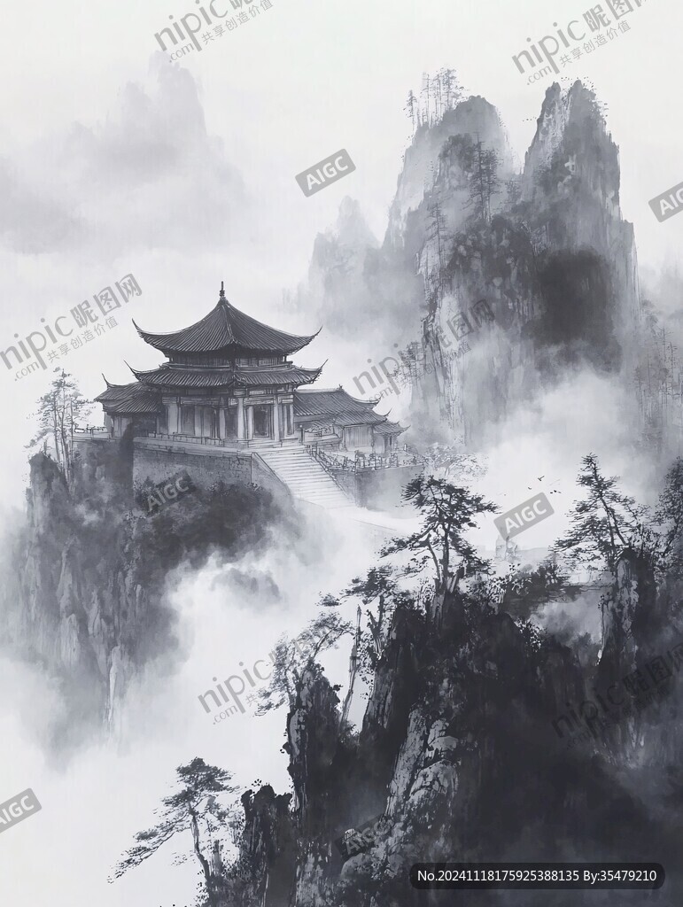 九华山酒店装饰画