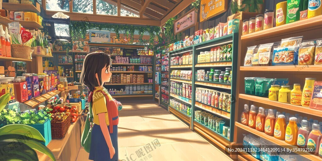 便利店零食插画