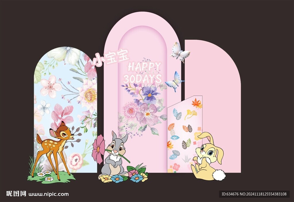 小鹿生日  生日背景