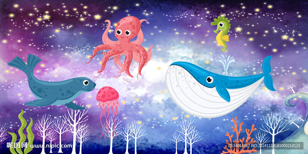 卡通儿童房背景