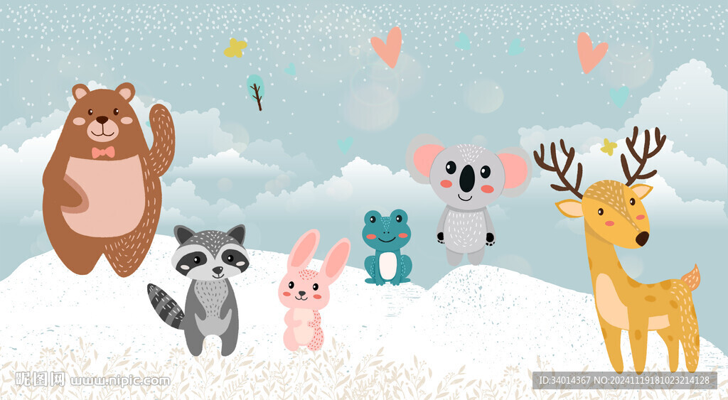 卡通儿童房背景