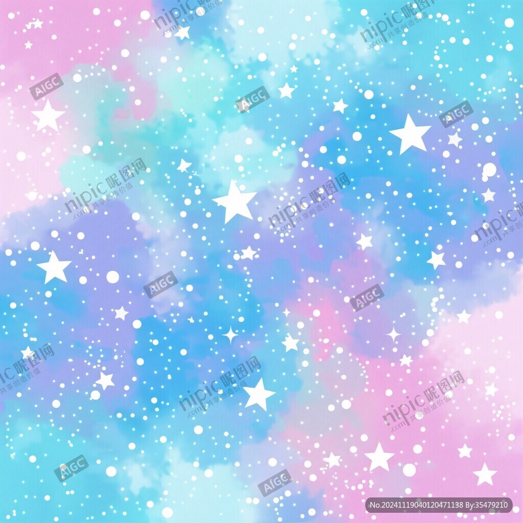 壁纸儿童卡通幻彩星星