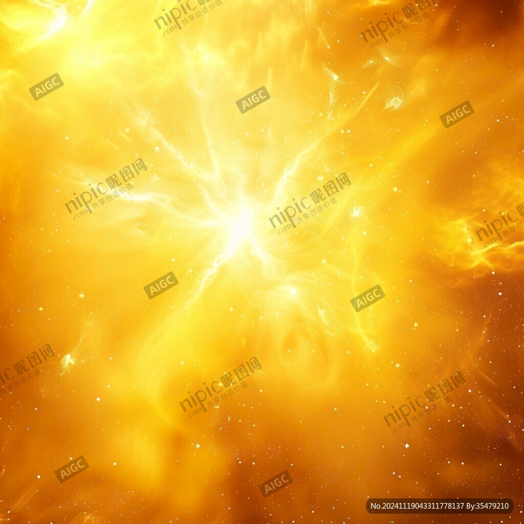 科技感十足的橙色光晕背景图片