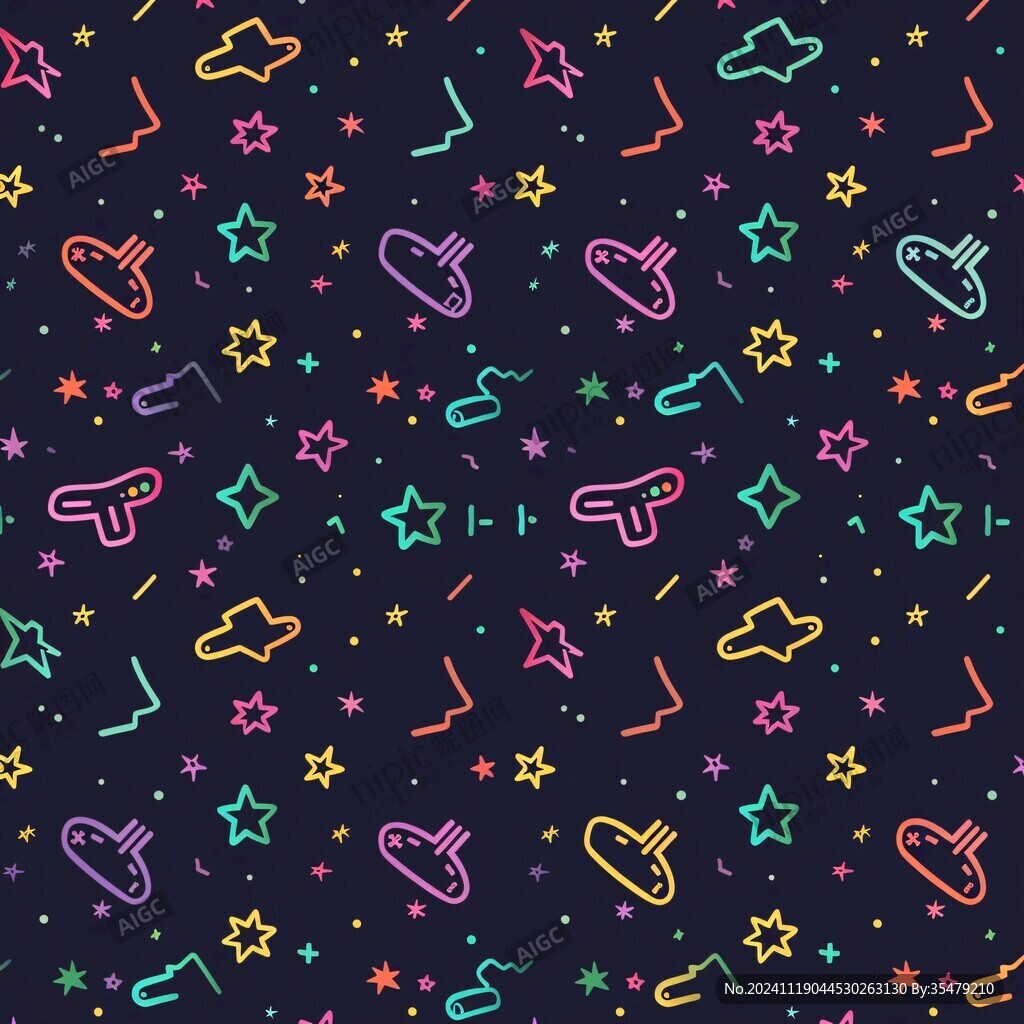 壁纸儿童卡通幻彩星星