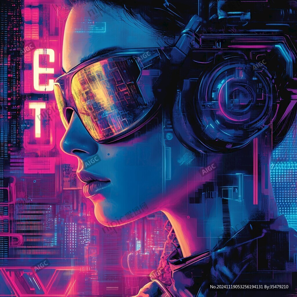 赛博朋克装饰画