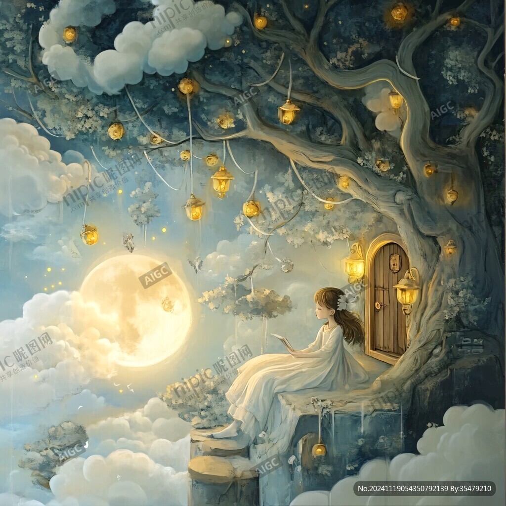 梦幻夜晚立体画