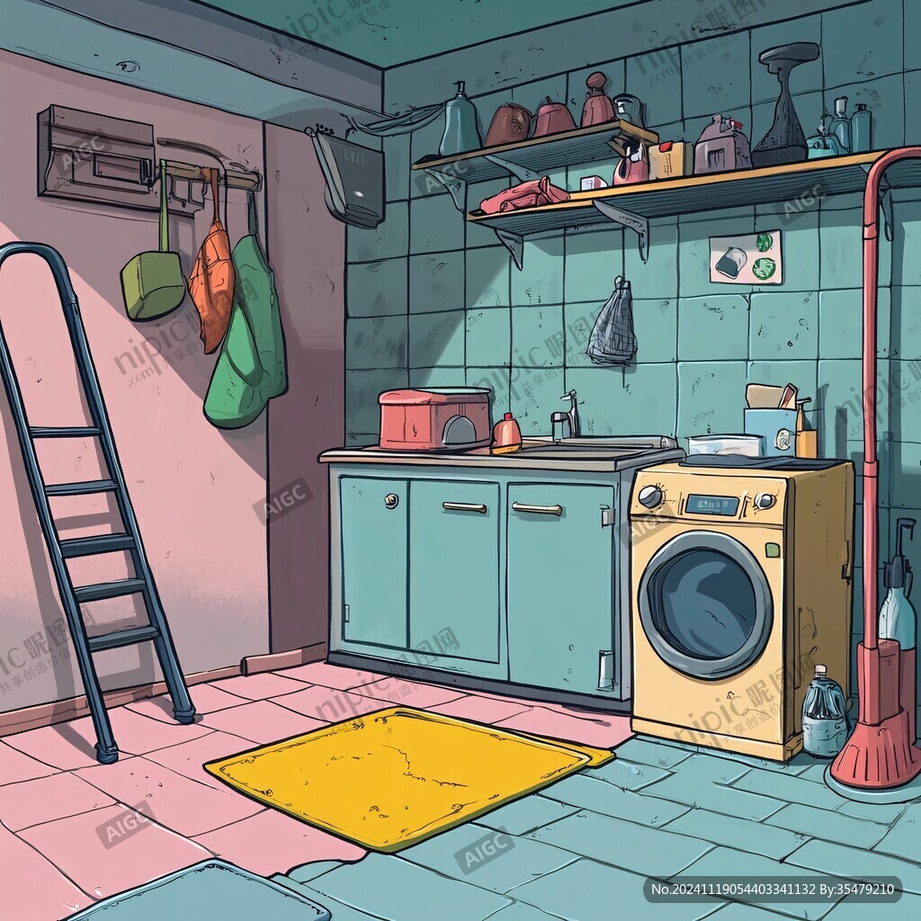 洗衣服插画