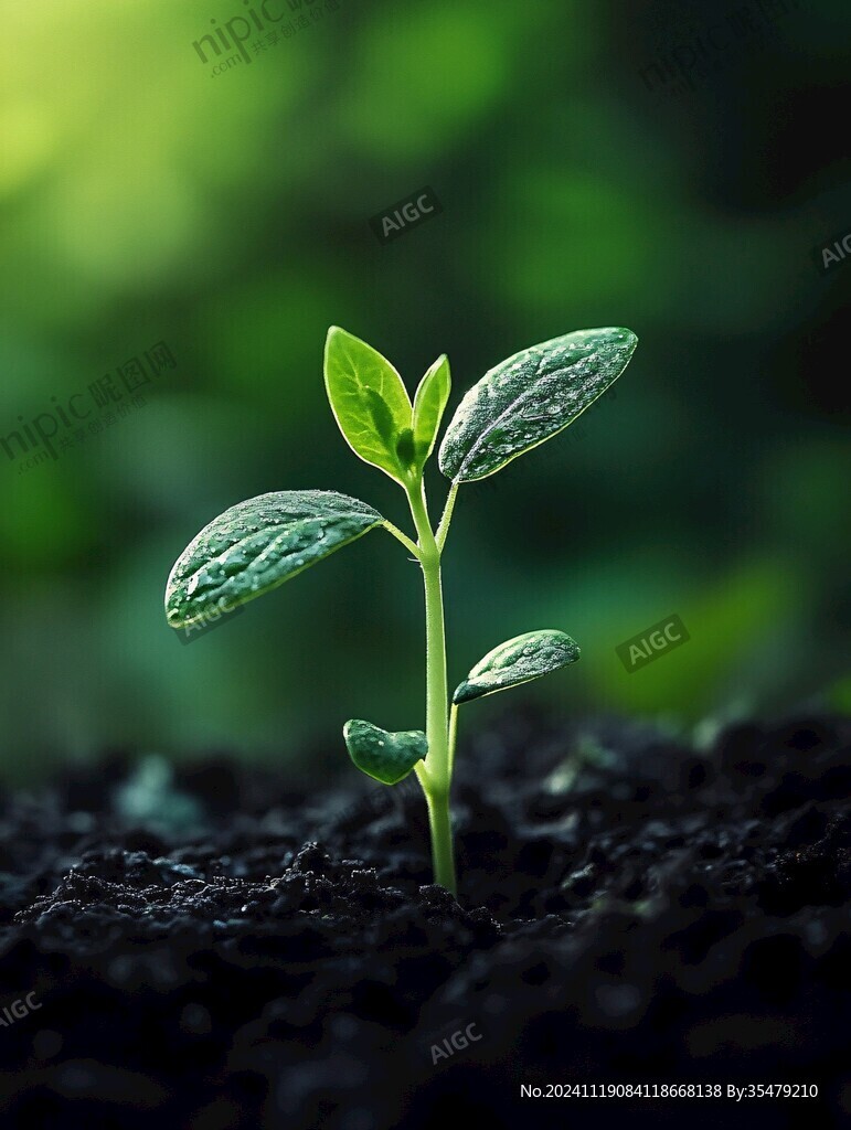 生命绿色植物发芽