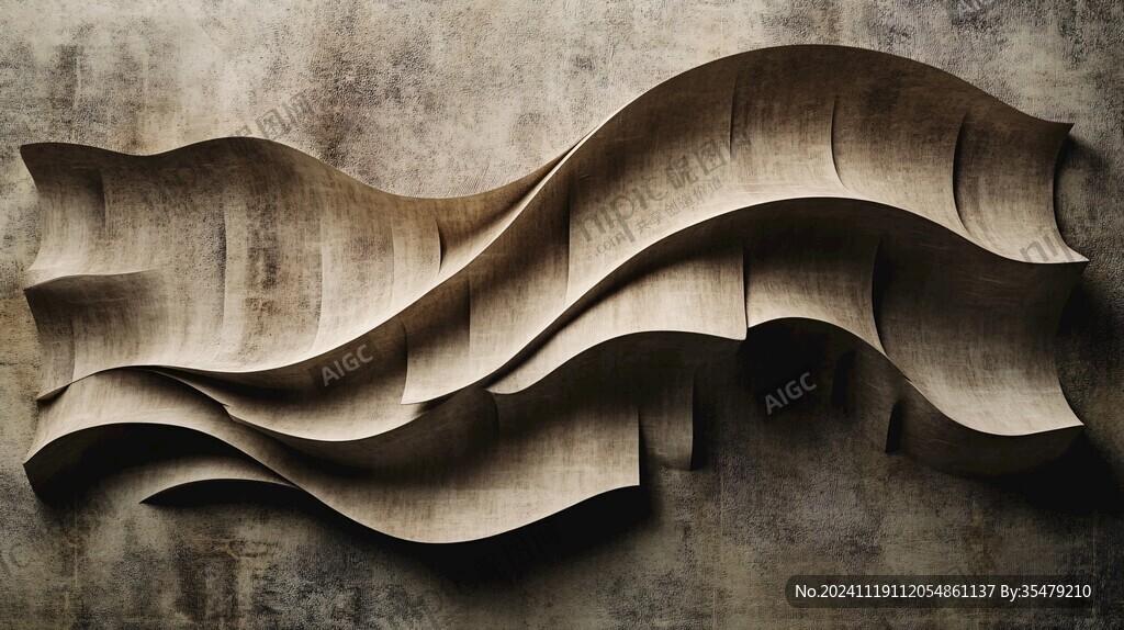 波浪元素墙面