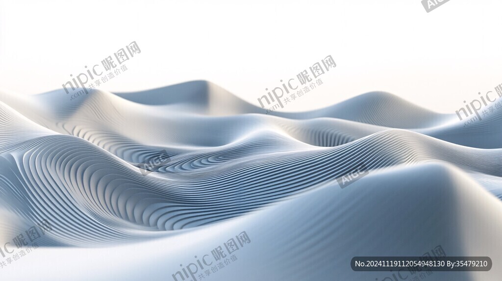 3d波浪线弧线弧形山