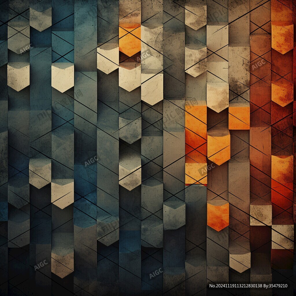 立体几何背景墙