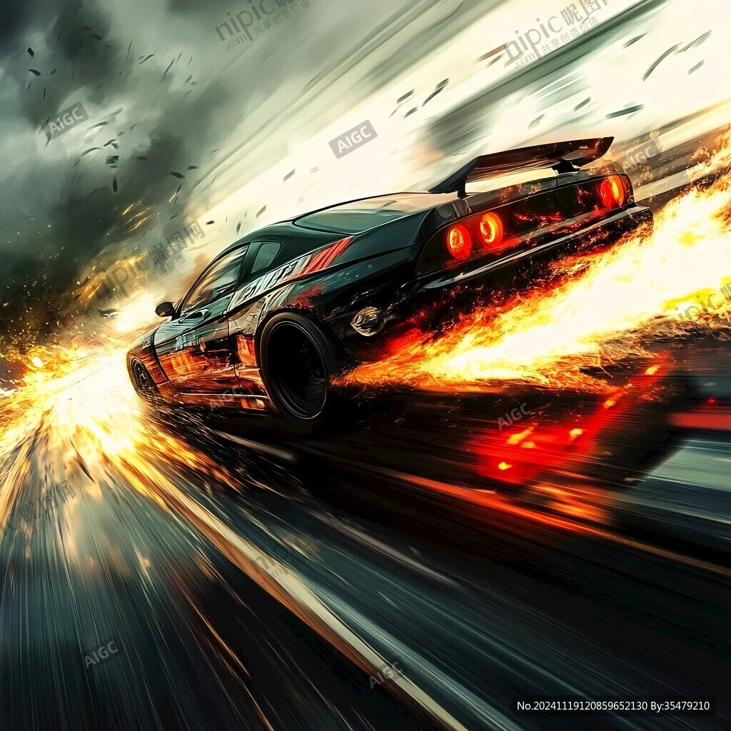 跑车线条飞驰电掣