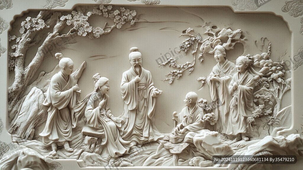 六艺浮雕高清大图