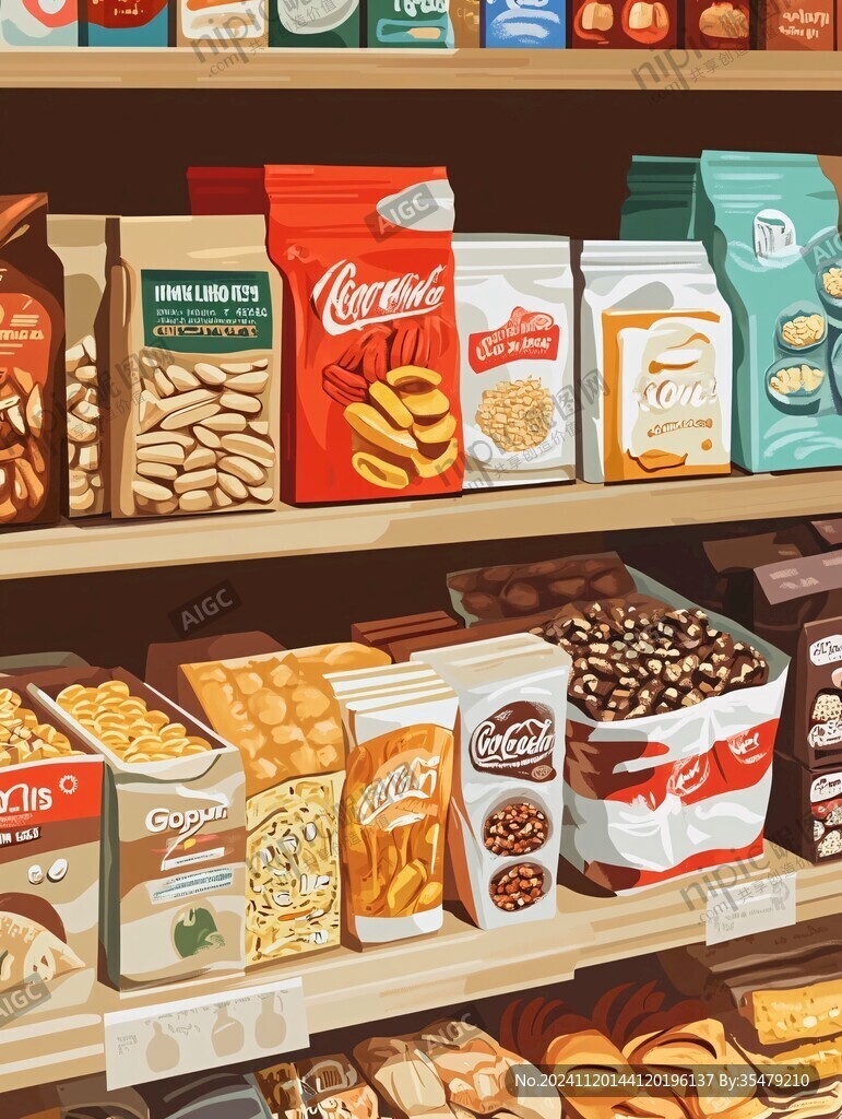 便利店零食插画