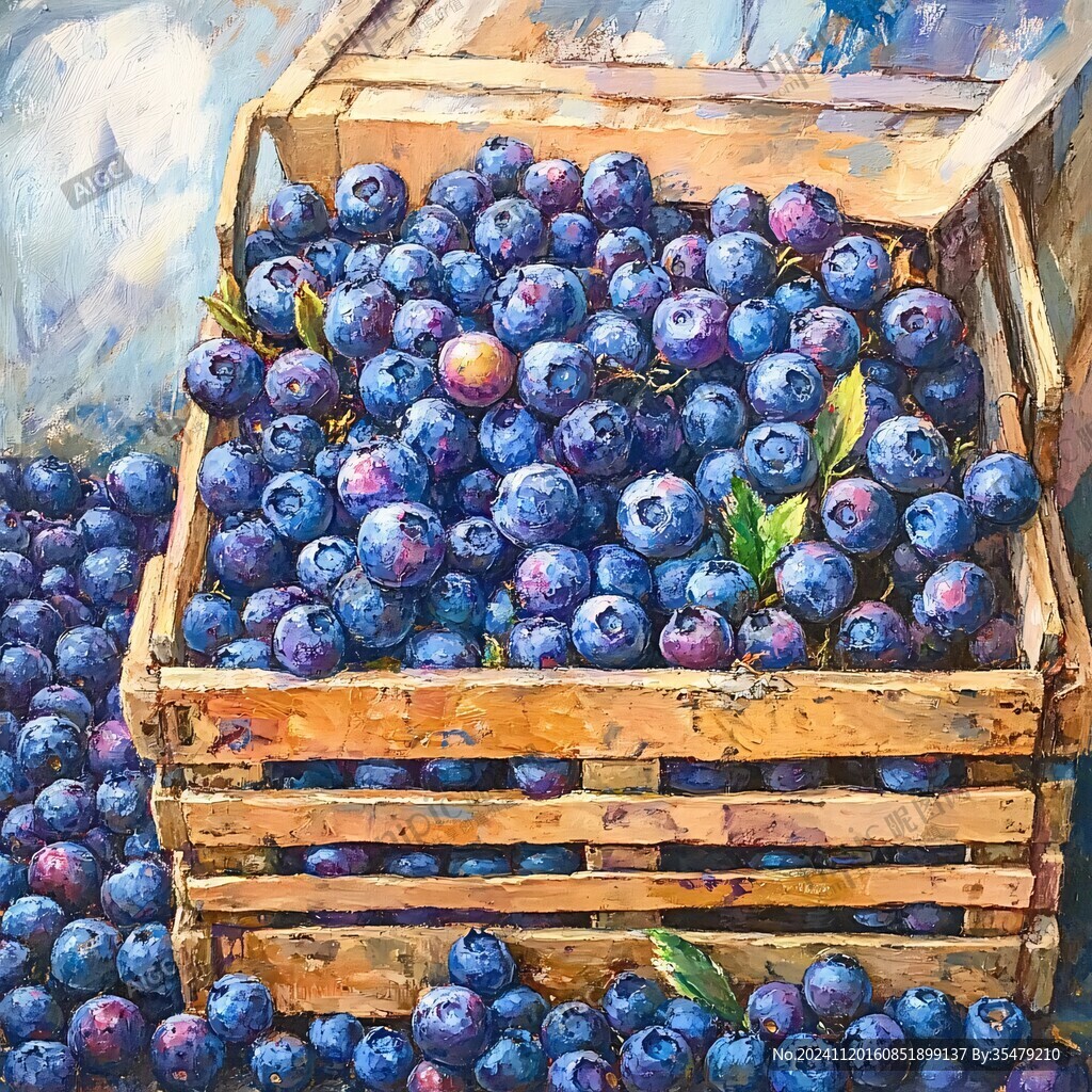 装饰画蓝莓