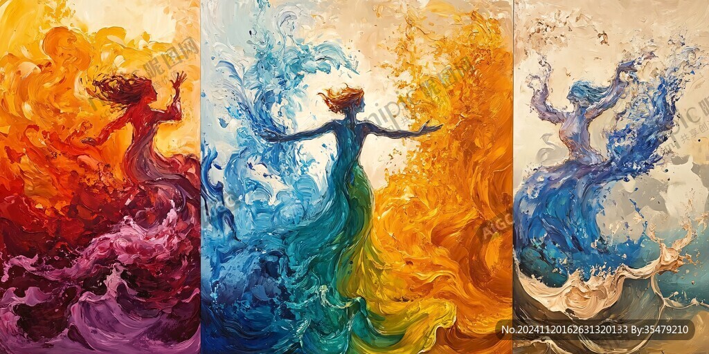 画面共四个色块