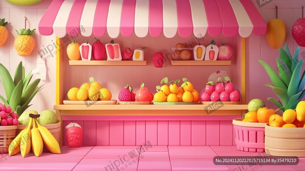 卡通水果店