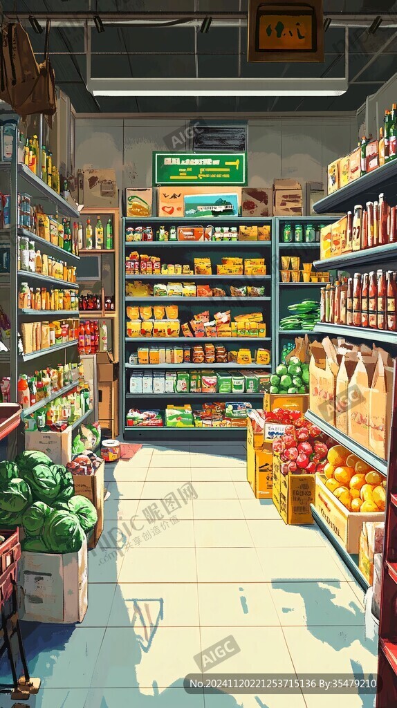 便利店零食插画