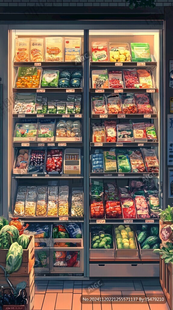 便利店零食插画