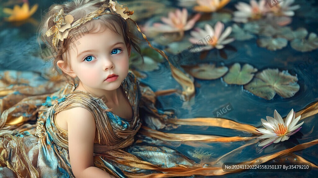 怡然自得的小女孩壁纸