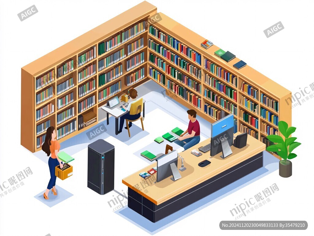 图书馆插图