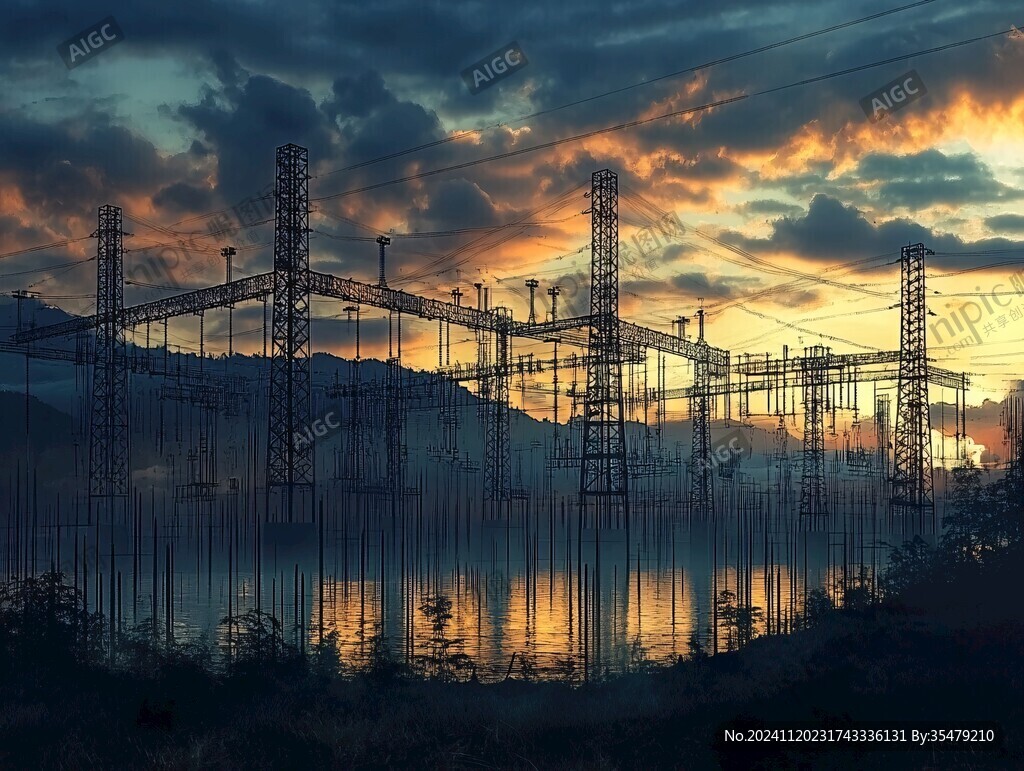 供电题材背景素材