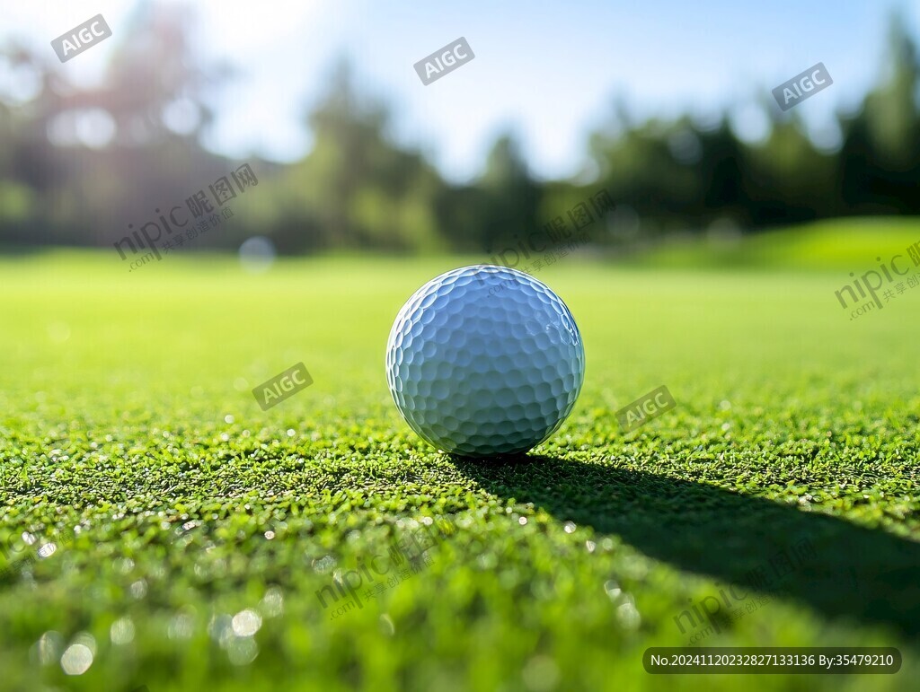 前景聚焦高尔夫球