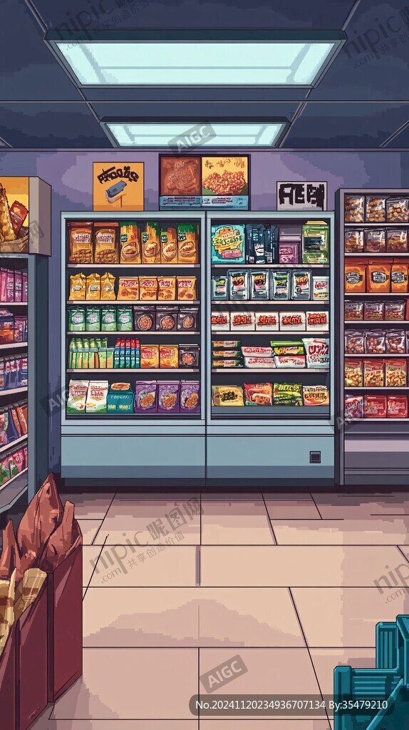 便利店零食插画