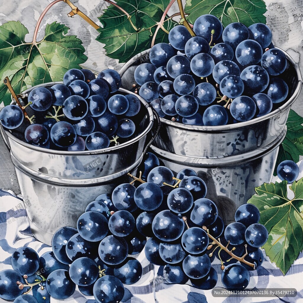 装饰画蓝莓