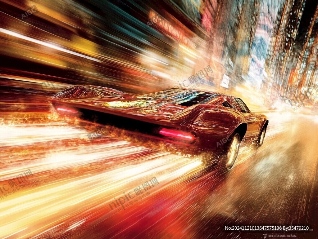 跑车线条飞驰电掣