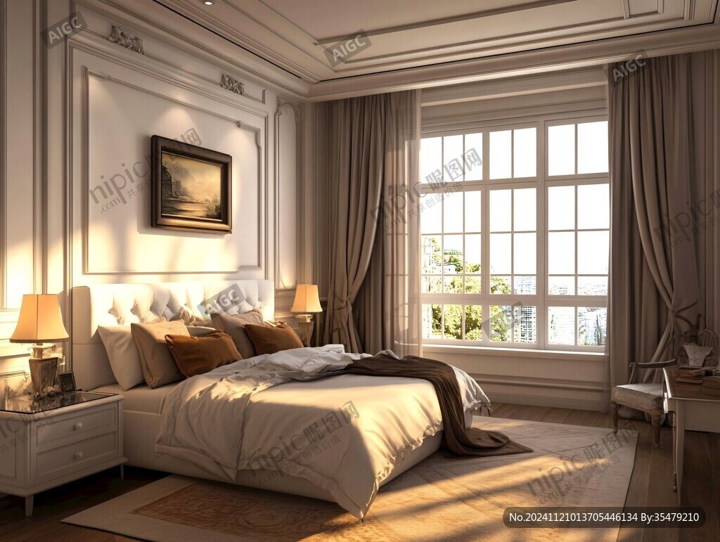 3d场景效果图卧室