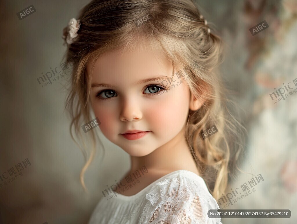 怡然自得的小女孩壁纸